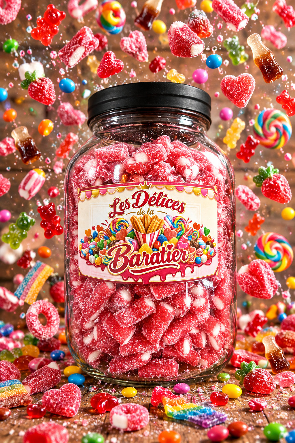 🍭 Bonbons Gélifiés, Bubble Gum & Réglisses